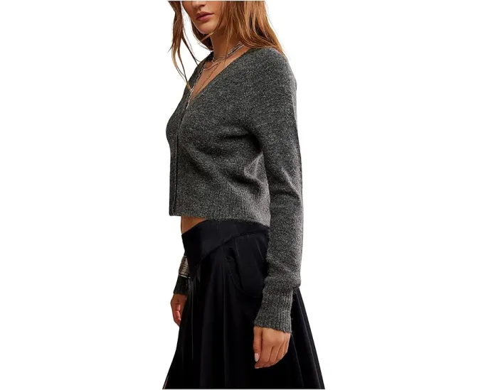 Кардиган Free People School Girl с V-образным вырезом и рельефной резинкой