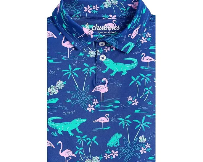 Детское поло Chubbies Kids Lil Swamp And Circumstance с принтом
