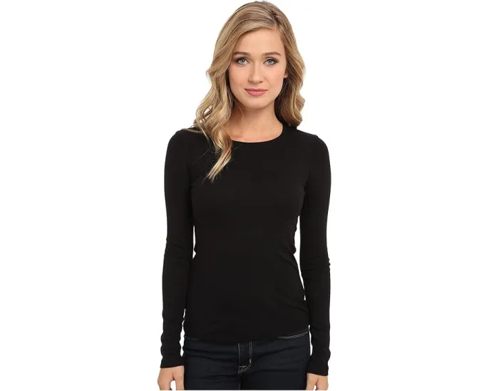 Splendid Классическая водолазка с длинным рукавом из хлопка Supima и модала