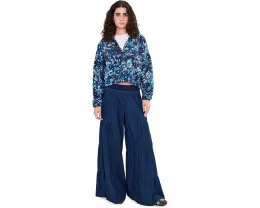 Широкие брюки XCVI Dugan Wide Leg с эластичным поясом из хлопка и льна