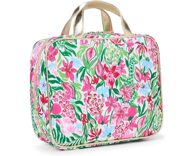 Косметичка Lilly Pulitzer Constance Case с верхней молнией и ручками
