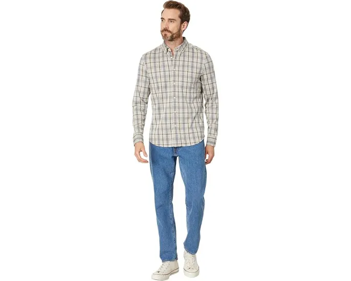 Рубашка Faherty Coastline Knit в клетку из мягкого хлопка