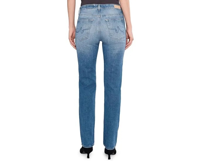 Джинсы AG Sandra Low Rise Slim Straight с низкой посадкой