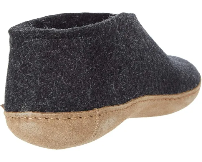 Войлочные тапочки Glerups Wool Shoe с кожаной подошвой и влагоотводящими свойствами