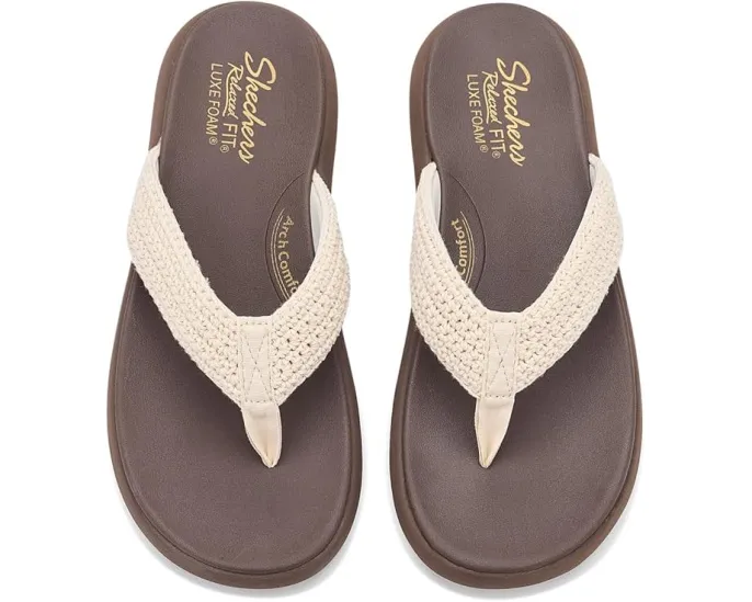 Сандалии SKECHERS Asana Luxe Valley Chic 2 с плетеным трикотажным верхом и просторной посадкой