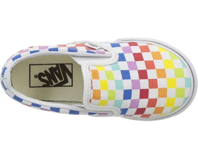 Слипоны Vans Classic Slip-On для малышей цвет Rainbow True White