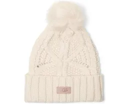 Шапка UGG Cable Beanie с помпоном и косой вязкой