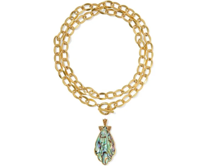 Яркое колье Kendra Alexa с подвеской-ракушкой в винтажном серебре