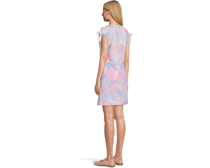 Платье Lilly Pulitzer Meret Shift приталенное с кружевными шнурками