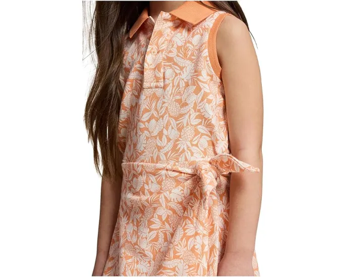 Платье-поло для девочки с ананасовым принтом и имитацией запаха Polo Ralph Lauren Kids