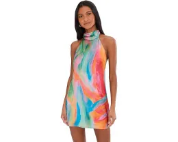 Мини-платье Show Me Your Mumu Lisa с горлом водолазкой и топом на запах