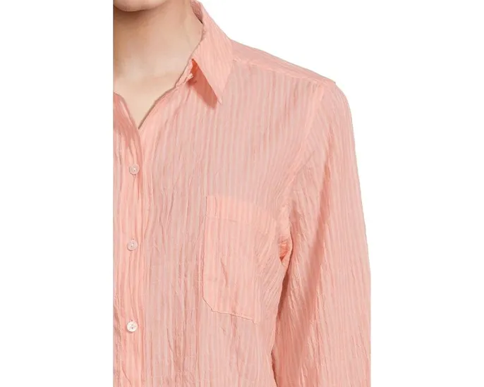 Рубашка из льна Lilly Pulitzer Sea View с накладными карманами