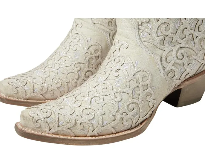 Сапоги Corral C4050 с блестками и вышивкой до середины икры