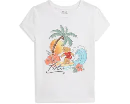 Polo Ralph Lauren футболка из хлопкового джерси с мишкой