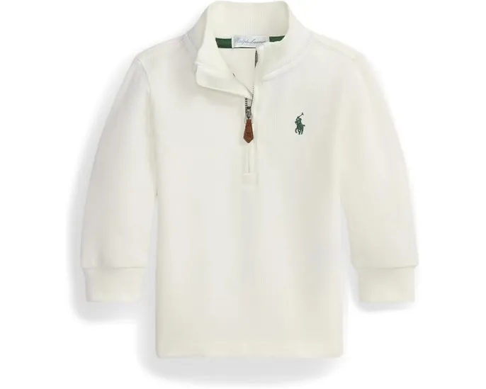 Полувер Polo Ralph Lauren Kids Estate-Rib с высоким воротником и молнией для младенцев