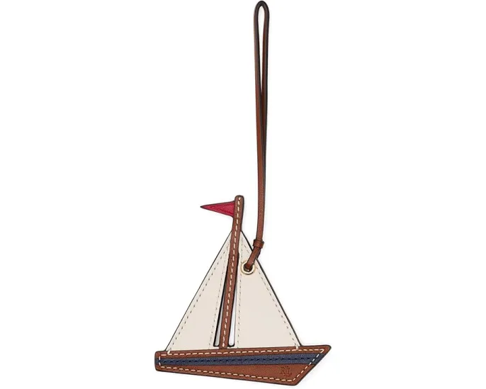 Кожаный шарм Lauren Ralph Lauren с цветным принтом парусника