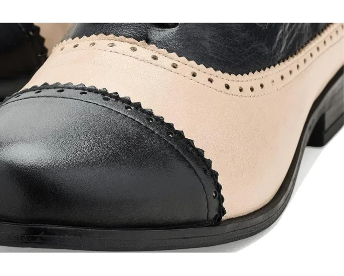 Туфли Miz Mooz Ina Flats с цветным блоком и шнуровкой на квадратном каблуке