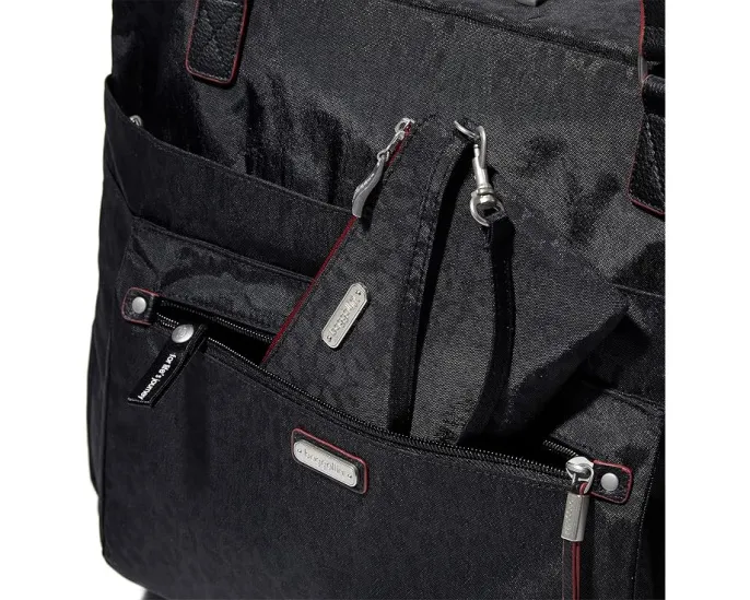 Baggallini расширяемая сумка-тоут для ноутбука с наручным чехлом для телефона RFID