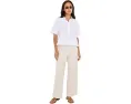 Брюки Eileen Fisher Petite прямого кроя с утилитарными карманами из окрашенного хлопка
