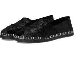 Тапочки TOMS Alpargata Leather Wrap с клетчатым верхом и искусственным мехом