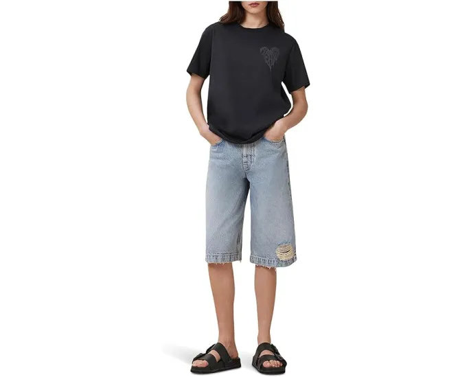 Футболка AllSaints Poster Bf Tee с графическим принтом на груди и спине