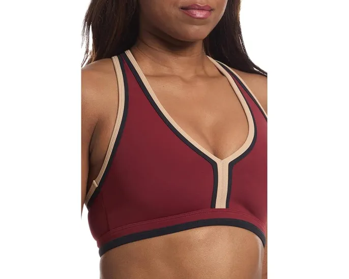 Топ Beach Riot Ida спортивный с глубоким V-вырезом и съемными чашками