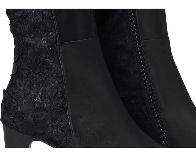 Сапоги Rozena до середины икры с аппликацией и каблуком 8 см