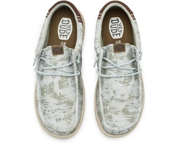 Слипоны Hey Dude Wally Washed Palm с принтом и круглым носком