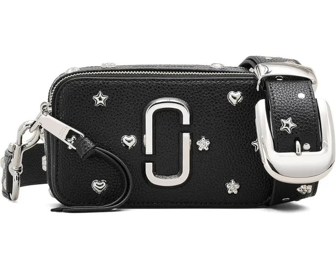 Мини сумка The Mini Icon Stud Snapshot с заклепками и съемным ремнем Marc Jacobs