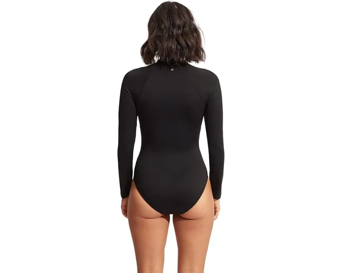 Гидрокостюм Seafolly Collective с застежкой-молнией спереди и длинными рукавами