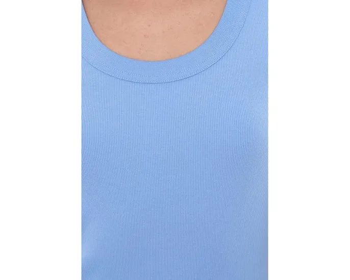 Майка NIC+ZOE Petite с ребристым узором и глубоким вырезом лодочкой