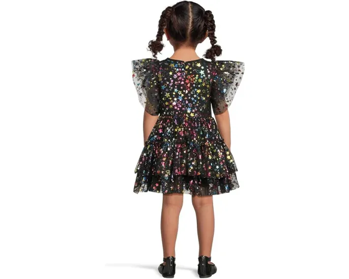 Тюлевое платье Shining Rainbow Star с принтом звезд и пышными рукавами Lola and The Boys