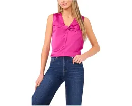 CeCe топ без рукавов с V-образным вырезом и перекрученным декором
