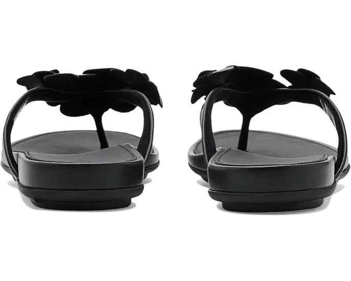 Шлепанцы FitFlop Gracie Flower Leather Flip-flops с цветочным принтом