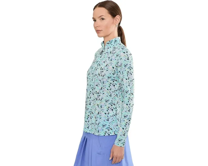 Топ Jamie Sadock с длинным рукавом и четвертью молнии Sunsense Shattered