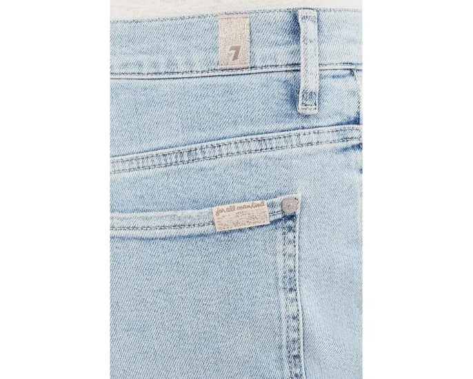 Джинсы 7 For All Mankind Stovepipe Straight с высокой посадкой и укороченным штанином