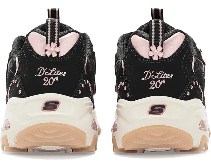 Кроссовки D'Lites 20th Anniversary Skechers розово-черные