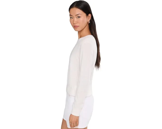 Свитер Lilla P Picot Edge с контрастной отделкой и круглым вырезом