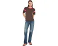 Футболка Faherty Sport Jersey Throwback Tee с воротником из органического хлопка