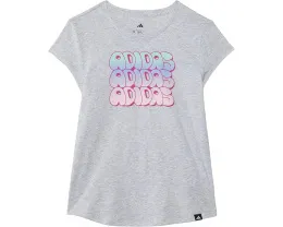 Футболка adidas Kids Cap Sleeve Heather с коротким рукавом и принтом