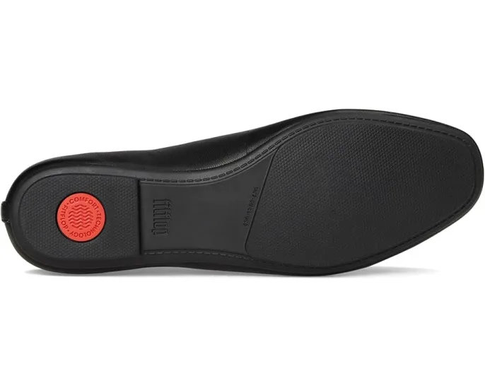 Балетки FitFlop Delicato Pearls-And-Crystal из мягкой кожи с кристаллами и жемчугом