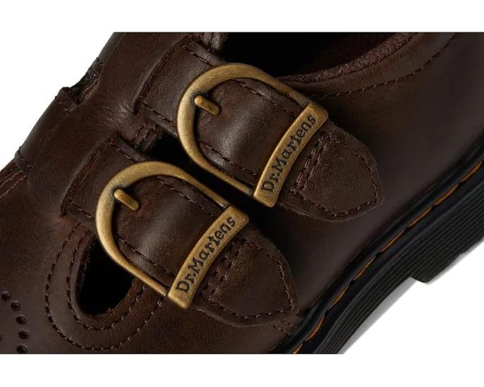 Туфли Mary Jane Dr. Martens 8065 J для детей с перфорацией и пряжками