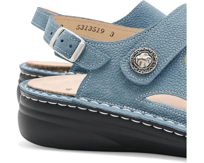Сандалии Finn Comfort Barbuda Sky Streetnubuk с кожаным верхом