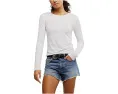 Футболка Free People Nova Tee с длинным рукавом из смеси органического хлопка и переработанных материалов