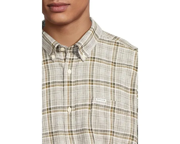Рубашка Barbour Nelson Tailored из смеси льна и хлопка с нагрудным карманом