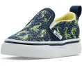 Слипоны Vans Kids Slip On V из холста с боковой липучкой и мягким воротником