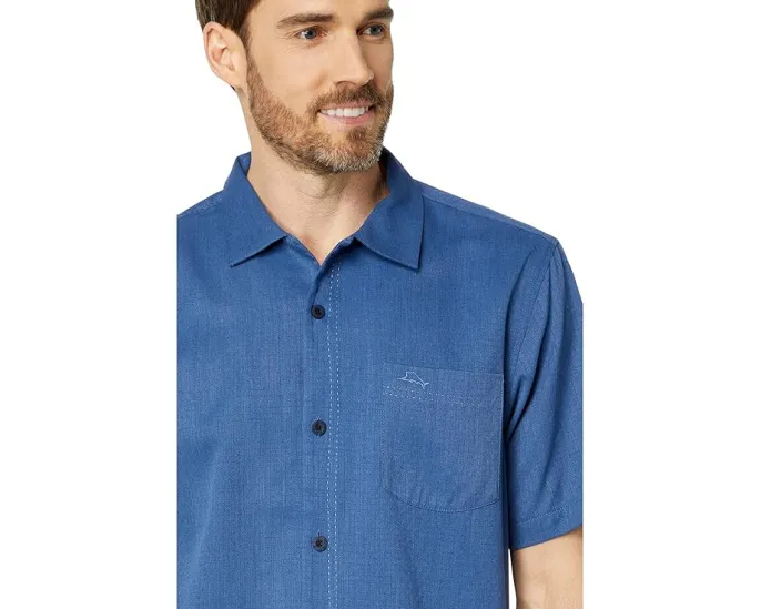 Рубашка Tommy Bahama Coastal Breeze Check из смеси шелка и полиэстера