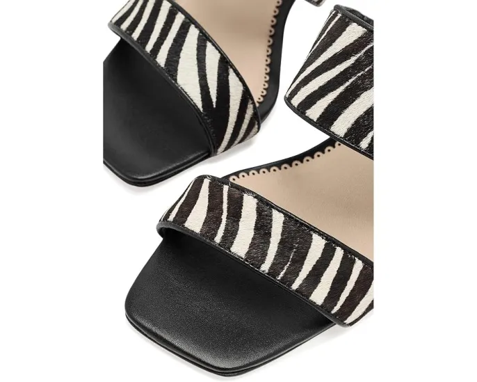 Босоножки Sutton Zebra Haircalf от Cinq à Sept с квадратным носком