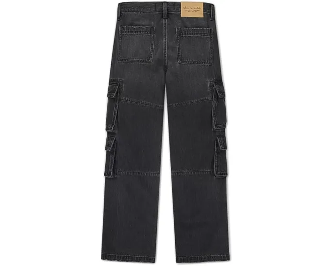Джинсовые брюки карго Abercrombie & Fitch Baggy Denim с регулируемым поясом