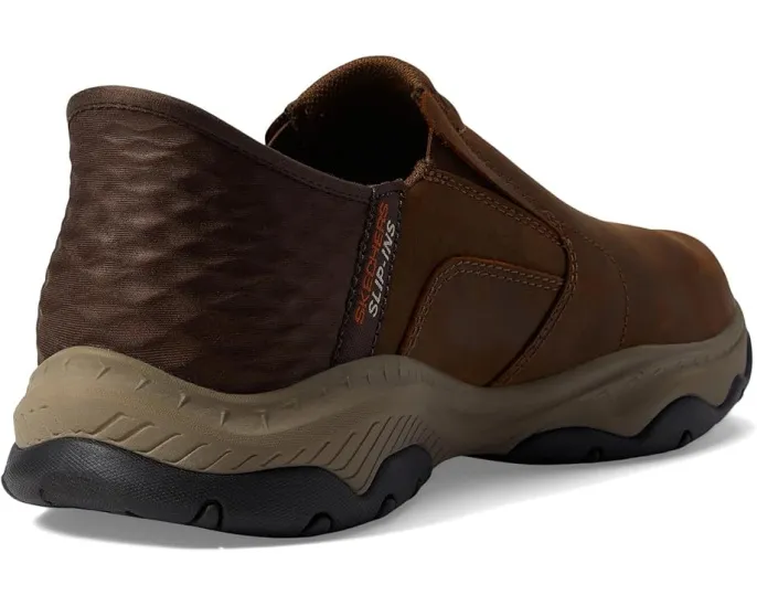 Кроссовки Skechers Craster Lanigan Hands Free Slip-Ins с кожаным верхом и технологией Heel Pillow